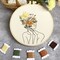 Harimau 3 in Beginner Embroidery Kit,Floral Plant Pattern,Cross Stitch Kits, Including Stamped Embroidery Cloth with 3 Embroidery Hoops, Color Threads and Embroidery Kits